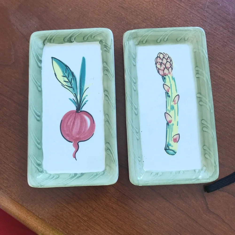 Crate & Barrel Vintage Ceramiche Toscane Handpainted Vegetable Set